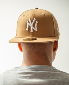 Tan Yankee New Era Fitted - LAST ONE LEFT